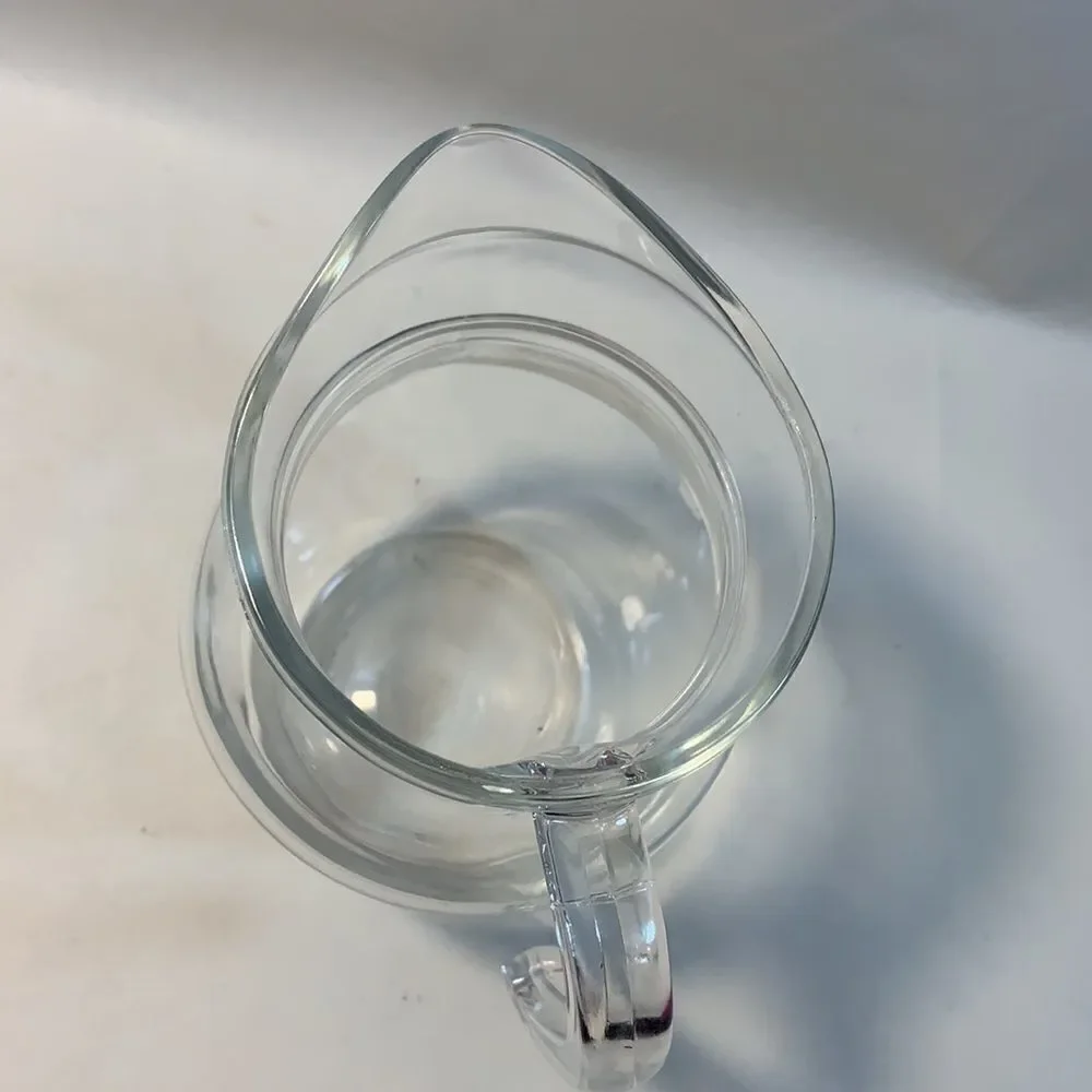 Clear Glass Serving Pitcher Handle Mimosa 22 Ounce Kitchen Bar Accessories  Used